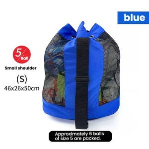 Customized Mesh Design Multiple Sizes Black Blue Drawstring Soccer Ball Storage Bags <strong>Football</strong> Basketball Backpack Training Gear - Product Image 6