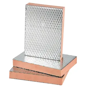 Фольга пик панель ОВКВ предварительно Изолированный потолочный воздуховод полиуретан с алюминиевой фольгой фенольное стекло из пенопласта 0(BS476 Part6 & 7) металлический WT