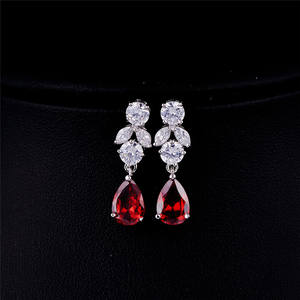 RAKOL SP116 Luxury fashion <b>Women</b> Decoration Water Drop Zircon Crystal Stone Pendant Necklace <b>Jewelry</b> <b>Set</b> - Product Image 6