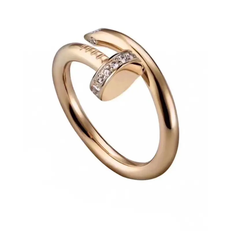 Anel de unha de aço inoxidável, de alta qualidade, moda, charme, anel de punho