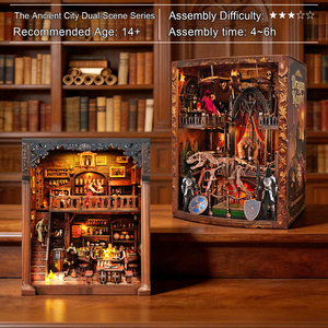 Y-TOP Kit Casa delle Bambole in Miniatura Fai-da-Te: <span class=keywords><strong>Puzzle</strong></span> 3D in Legno 'Book Nook', Regalo Perfetto - Product Image 2