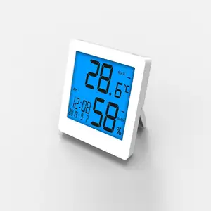 Termometer Higrometer Digital Lcd, Pengukur Temperatur Ruangan Mini dengan Lcd