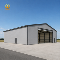 Hangar per Aerei con Struttura in Acciaio Durevole, Sistema a Traliccio Conforme AISC, Edificio Prefabbricato in Metallo per Officina e Magazzino