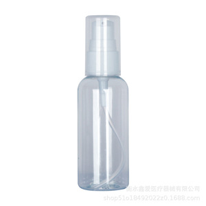 Clear Plastic Lotion <b>Pump</b> <b>Bottles</b> 50 60 100ml Cylinder Shape For Cosmetic Packaging Pet Material Sealing Type Emulsion Dispenser - Product Image 5