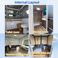 Remorque WC mobile 2 cabines, économique, écologique et durable, en panneaux sandwich, au design moderne pour événements extérieurs