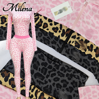 Ensemble deux pièces uni pour femme Milena 2026 – Haut à manches longues et pantalon taille haute ajusté, extensible et respirant