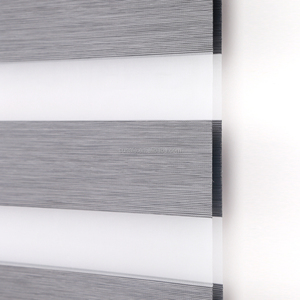 Rideaux transparents zébrés électriques double fonction jour nuit pare-soleil occultant moderne <span class=keywords><strong>à</strong></span> lamelles pour la maison - Product Image 1