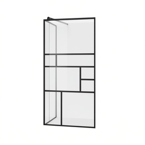 Paroi de douche avec verre ESG transparent, 31,5 x 76,8 pouces, design minimaliste avec cadre - Product Image 1