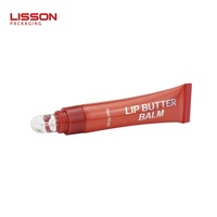 Emballage de tube de gloss à lèvres en silicone personnalisé de luxe imprimé 10 ml avec applicateur en silicone
