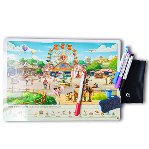 Casse-tête Intelligent Bébé Préscolaire Apprentissage Précoce <span class=keywords><strong>Dessin</strong></span> Livre d'images Effaçable <span class=keywords><strong>à</strong></span> Sec Livre occupé Peinture pour Enfants - Product Image 3