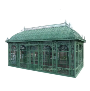 <span class=keywords><strong>Gazebo</strong></span> de <span class=keywords><strong>Metal</strong></span> Vintage Personalizado para Jardín Exterior, Invernadero Grande de Hierro Forjado en Venta - Product Image 1