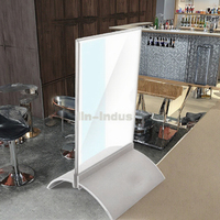 Support de menu triangulaire en aluminium, porte-menu pratique, fournit de bonne qualité, usine