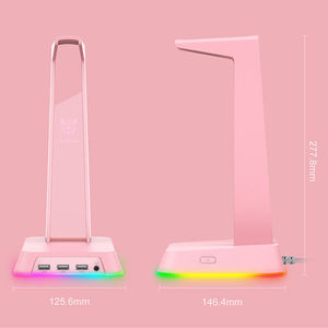 Onikuma St-2 Eco-friendly RGB LED Light Holder Game Headset Holder Base Switch Holder Computer Game Player Headset - Product Image 4