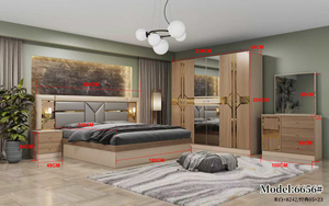 Ensemble de meubles de <span class=keywords><strong>chambre</strong></span> <span class=keywords><strong>à</strong></span> <span class=keywords><strong>coucher</strong></span> moderne de style turc <span class=keywords><strong>pour</strong></span> adultes, lit double, coiffeuse, fonction massage, hauteur réglable, cadre en bois - Product Image 6