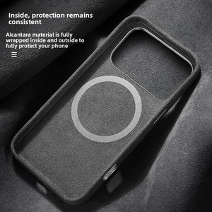 Lujo para <span class=keywords><strong>Apple</strong></span> para iPhone 17 Pro Max Funda para Alcantara Cobertura completa Funda protectora magnética a prueba de golpes para teléfono para 17 Air - Product Image 4