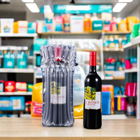 Sac à colonne d'air pour bouteille de vin de 750 ml, taille personnalisée, emballage protecteur gonflable recyclable
