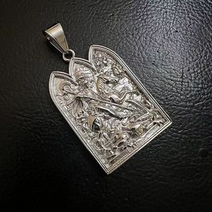 Juego de Collar con Colgante de Medallón de Caballero Templario, Escudo de Casco, Joyería Masónica Vintage de Acero Inoxidable de Alta Calidad para Hombre - Product Image 1