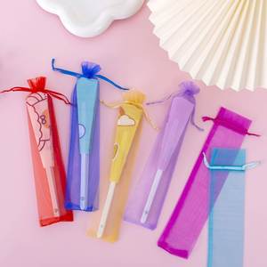 Bolsa de Organza Lisa con 6*26 Aberturas, Bolsa de Malla para Joyería con Perlas, para Envolver Regalos, Modelo 0089, Se Acepta Impresión de Logotipo - Product Image 3