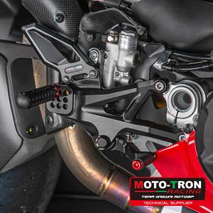 Para Ducati Panigale V4S 2025: Conjunto de Reposapiés Delantero Elevado Modificado <span class=keywords><strong>MOTO</strong></span> TRON - Product Image 2
