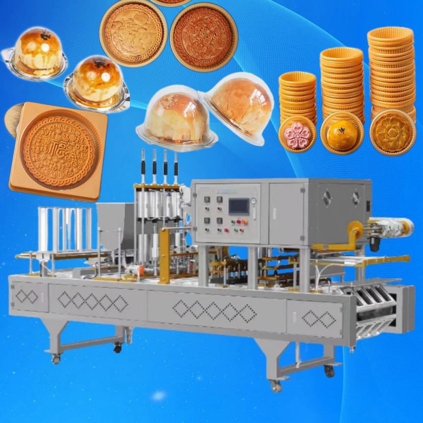 Pneumatic Mooncake Sealing Machine Egg Yolk Pastry Cup Green Rice Cake ...