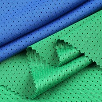 Tissu en maille œil-de-perdrix en polyester de couleur personnalisée en rouleau, tissu en polyester ajouré tricoté pour le sport