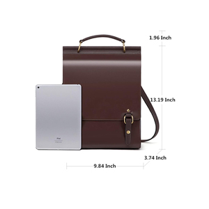 Mochila de Cuero Genuino para Mujer, Bolso Escolar de Moda, para Viajes, Trabajo, Negocios, para Laptop de 13 Pulgadas - Product Image 3