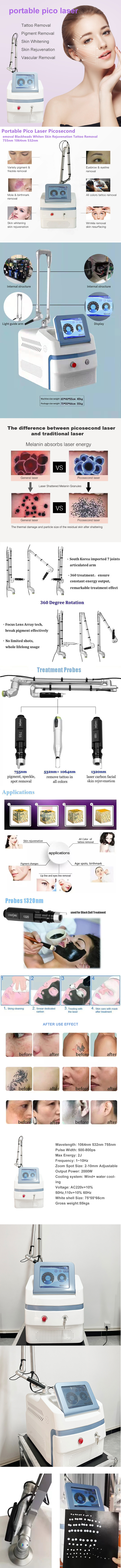 Profesional Laser Picoseconds Picosecond Laser Tattoo Removal System