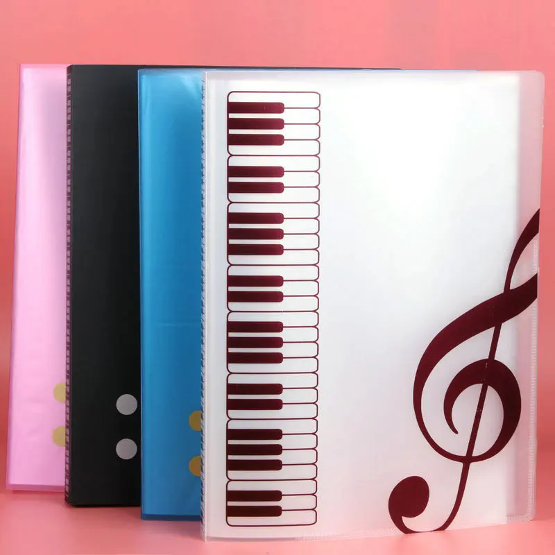 Dossier de notes musicales, 40 Pages, A4, pour musique, affiche les notes et contours