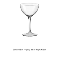 Verre à Martini Bartender 23,5 cl H 15,5 cm Ø 9,5 cm Bormioli Rocco