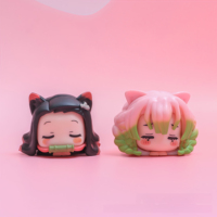 Figurines miniatures Chibi Cat DS en PVC, 6 pièces = 1 ensemble, 6,5 cm, figurines d'action mignonnes, ornements d'anime, cadeaux pour les fans de manga, fête d'anniversaire