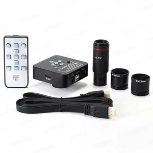 2K 21MP 1080P 60FPS الصناعية الإلكترونية المجهر كاميرا USB + 0.5X C-محول تركيب + كابل يو اس بي + التحكم عن بعد