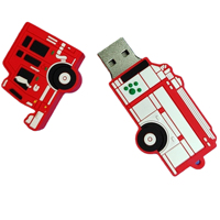 Flashdisk Truk Pemadam Kebakaran Unik Grosir Logo Kustom 4GB 8GB 16GB 32GB USB2.0 untuk Souvenir Perusahaan