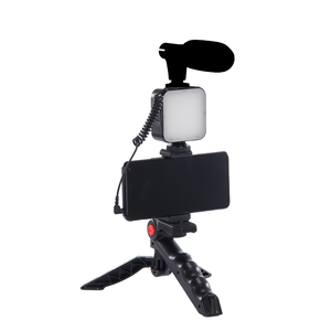 2025 tiktok gran oferta Cámara Vlog trípode Vlogging <span class=keywords><strong>Kit</strong></span> con Control remoto micrófono luz LED Smartphone entrevista en vivo YouTube - Product Image 1