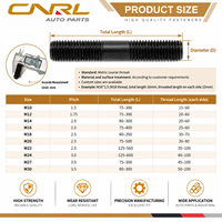 RuiLi 10.9 Grade High Tensile Double End Stud Bolt 35CrMo Alloy Steel Threaded Rod Metric M10 M24 Wholesale Fastener Factory