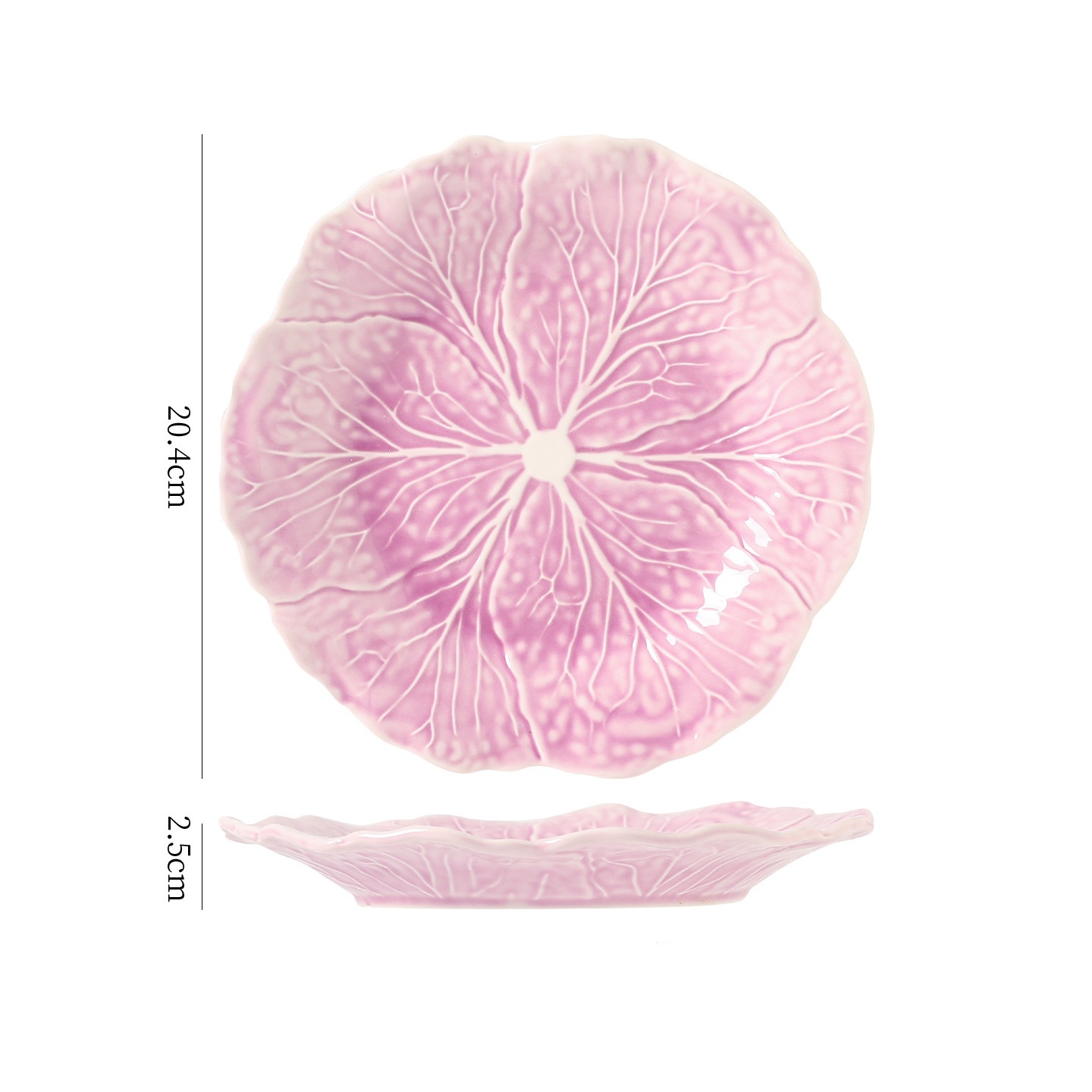 Assiette violette 8''