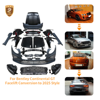Kit de Carrocería Estilo 2025 para Bentley Continental GT 2004-2019, Reemplazo de Carrocería Antigua por Nueva, Incluye Parrilla, Faros, Parachoques, Guardabarros, Capó y Faldones Laterales, Material PP+Hierro