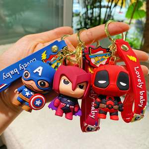 Llavero de Silicona con Diseño Creativo de los Vengadores en Versión Q, Accesorios para Bolsos de Coche con Diseño de Spider-Man <span class=keywords><strong>y</strong></span> Iron-Man, Pequeños Juguetes de Regalo FCZLM3 - Product Image 3