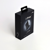 Ensemble de style technique Boîte de stratification mate de fenêtre de conception de prise pliable avec encre métallique de revêtement UV d'insertion pour l'emballage de câbles de chargeur