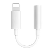 Adaptateur auxiliaire 8 broches vers 3,5 mm pour iPhone 7 8 Plus XR avec microphone, conducteur en cuivre pur pour l'écoute de musique