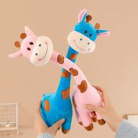 Peluche Girafe Ultra Douce en Coton PP, Simulation Cerf, Confortable, Anti-Stress, Cadeau d'Anniversaire pour Enfants, Coussin Polyvalent