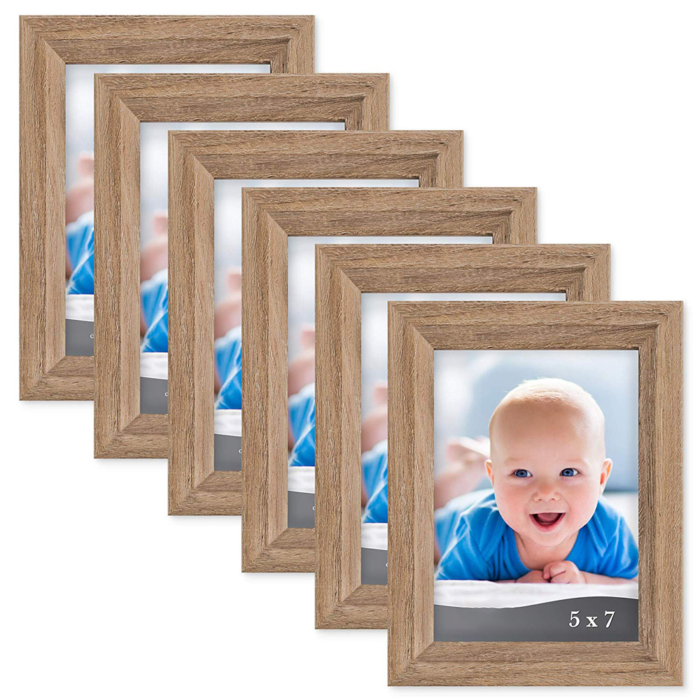 5x7 Cadre Photo Chêne Foncé Cadre Photo En Bois Composite En Bois pour Les Murs ou Les Tableaux Souvenirs Collection