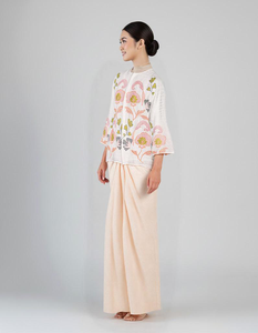 Baju Kurung Moderno con Estampado Floral, Transpirable, Bordado, Sin Plancha, Raya 2025, Disponible en Malasia, Moda de Venta Rápida - Product Image 3