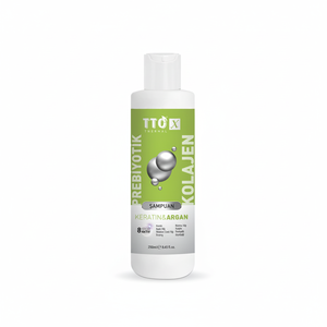 Shampoo prébiotique et collagène, kératine et argan TTO-X, renforcement et nutrition des cheveux, unisexe, 250 ml - Product Image 2