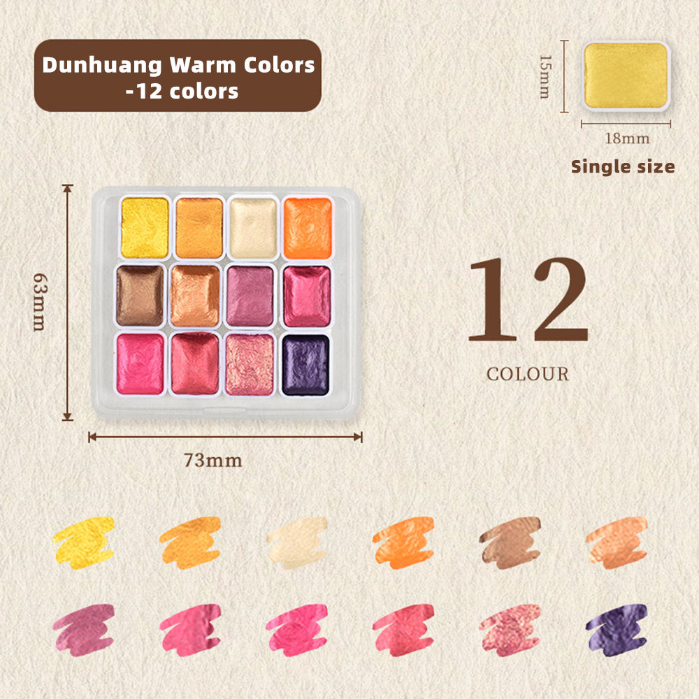 Dunhuang Couleurs chaudes 12 couleurs