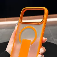 Coque de téléphone pliable magnétique antichoc en acrylique mat compatible avec iPhone 17 Air 17 16 Pro Max 15 14 Plus 13 12 11