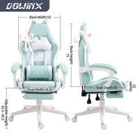 Vente en gros chaise de jeu Dowinx nouveau design chaise de jeu mignonne chaise de jeu inclinable avec oreilles de chat pour les filles