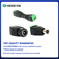 Connecteur DC femelle et mâle 5521 pour lampe LED sans soudure avec alimentation de surveillance, adaptateur de borne verte jusqu'à 24V 5A