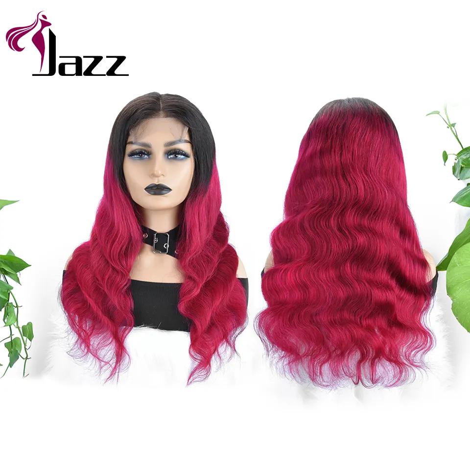 Wholesale 100% Brazilian Hair HD Transparent Lace Front Wigs 1b/bug colored Body wavy Human Hair Wig Extensions For Black Women