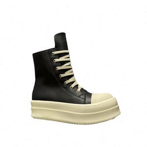 Zapatos de Hombre de Marca de Lujo Owens, Diseño de Alta Gama, Cuero Genuino, Cómodos, Transpirables, Otoño-Invierno, Caña Alta, Suela Gruesa, Aumentan la Estatura, con Cordones - Product Image 5