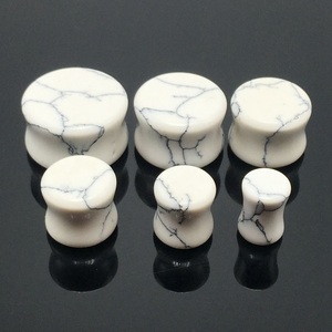 Simples pierres précieuses, bijoux pour le <span class=keywords><strong>corps</strong></span>, <span class=keywords><strong>piercing</strong></span>, magnifique pierre turquoise, 12mm, Bouchons d'oreille - Product Image 6
